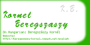kornel beregszaszy business card
